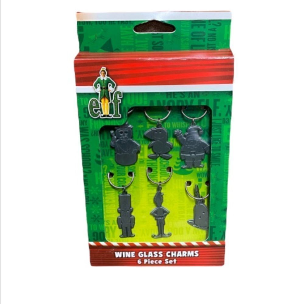 Icup Elf Christmas Wine Glass Charms NEW